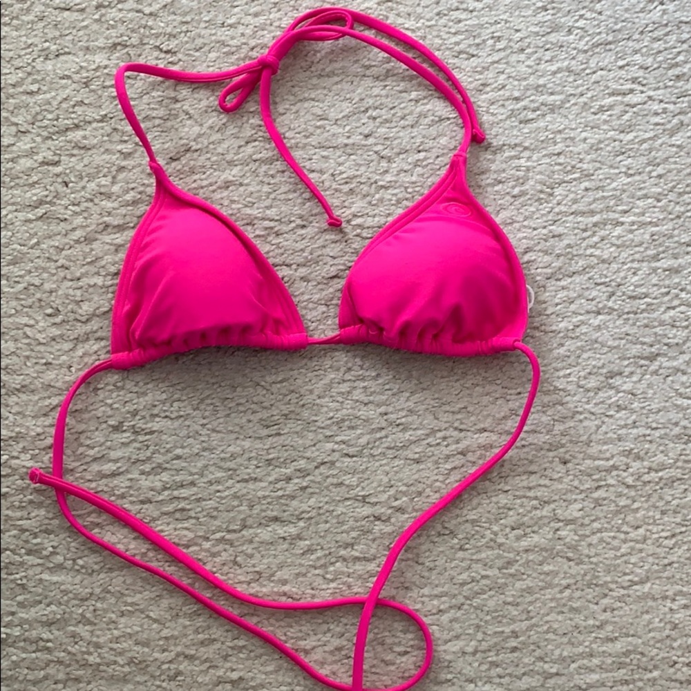 rip curl hot pink bikini top
